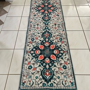 SARAG 2x6 Runner Rug for Hallways Non Skid Washable Kitchen Runner Green Vintage